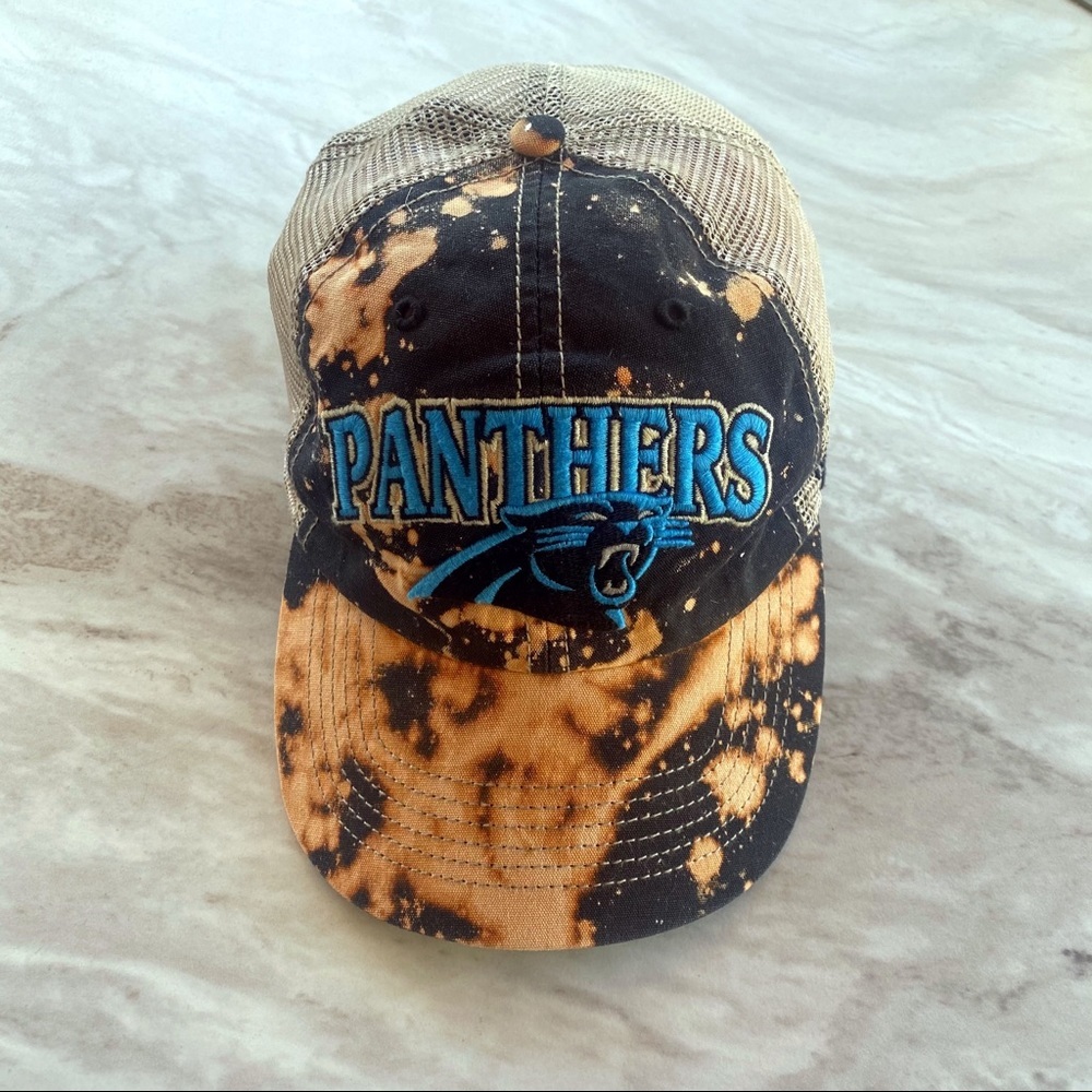 Carolina Panthers Bleach Splatter Dad Hat OS